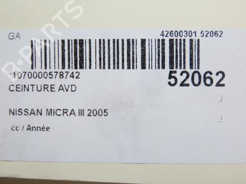 Front right belt tensioner NISSAN MICRA III (K12) 1.2 16V | BP23646931C88 