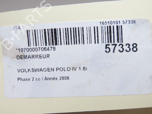 Used Starter Starter VW POLO IV (9N_, 9A_) 1.6 16V (105 hp) 40517986 40517986