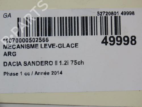 Rear left window mechanism DACIA SANDERO II 1.2 | BP17868525C24