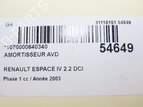 Right front shock absorber RENAULT ESPACE IV (JK0/1_) 2.2 dCi (JK0H) | BP30714703M17
