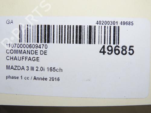 climate-control-mazda-3-bm-bn-2013-2014-2015-2016-2017-2018-2019-37275875 main image