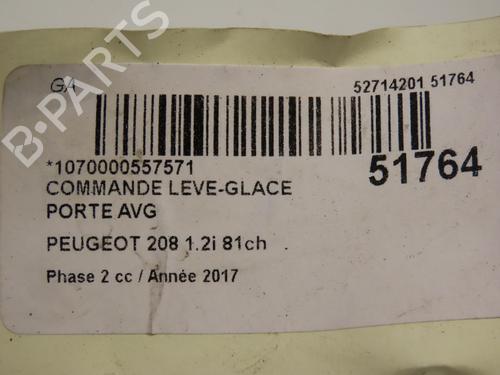 Used Left front window switch PEUGEOT 208 I (CA_, CC_) 1.2 VTI 82 (82 hp) 24361087