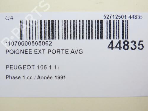 front-left-exterior-door-handle-peugeot-106-i-1a-1c-11-9101e9-1991-1992-1993-1994-1995-1996-17315680 main image