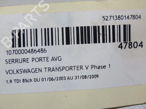 Used Front left lock VW TRANSPORTER T5 Van (7HA, 7HH, 7EA, 7EH) 1.9 TDI (102 hp) 17338631