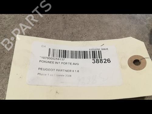 Used Front left interior door handle PEUGEOT PARTNER Box Body/MPV 1.6 HDi (75 hp) 9610822
