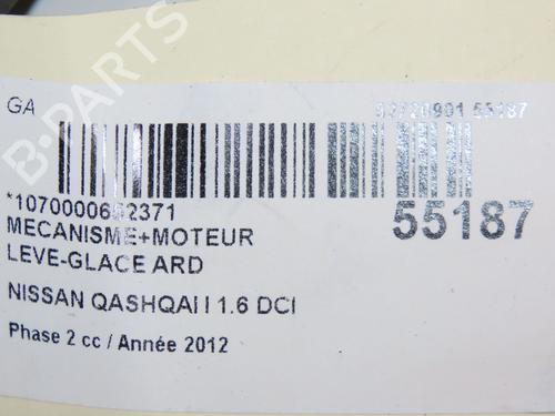 Used Rear right window mechanism NISSAN QASHQAI I (J10, NJ10) 1.6 dCi All-wheel Drive (130 hp) 29045769