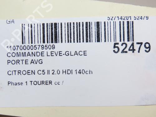 Used Left front window switch CITROËN C5 III Break (RW_) 2.0 HDi 165 (163 hp) 28968876