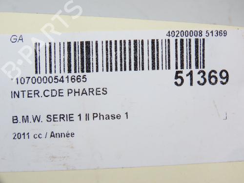 Used Headlight switch BMW 1 (F20) 118 i (170 hp) 22524615