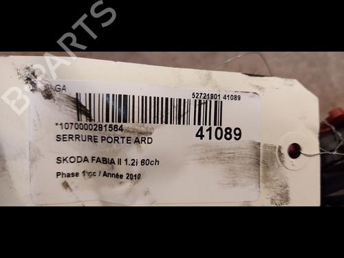 rear-right-lock-skoda-fabia-ii-542-12-5j0839016-2006-2007-2008-2009-2010-2011-2012-2013-2014-9614171 main image