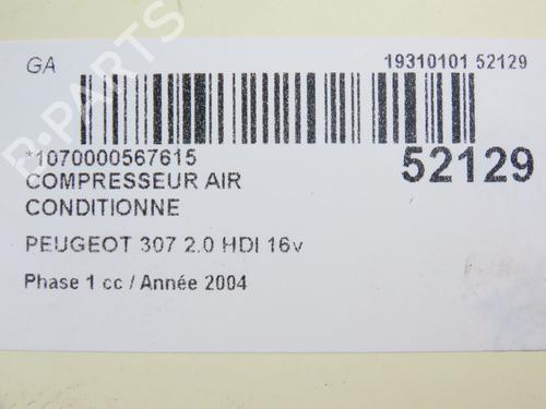 Used AC compressor AC compressor PEUGEOT 307 (3A/C) 2.0 HDi 135 (136 hp) 28967164 28967164