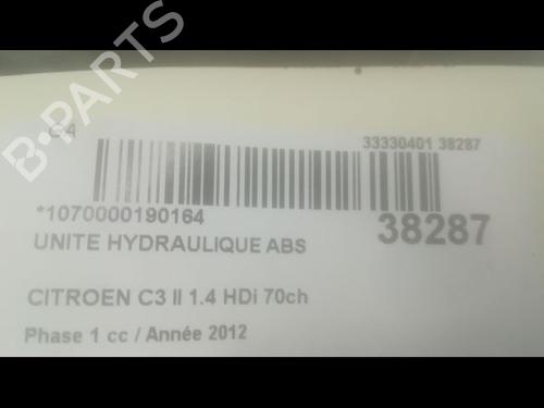 Used ABS pump CITROËN C3 II (SC_) 1.4 HDi 70 (SC8HZC, SC8HR0, SC8HP4) (68 hp) 9603897