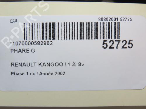 Left headlight RENAULT KANGOO (KC0/1_) 1.2 (KC0A, KC0K, KC0F, KC01) | BP28969459C28 