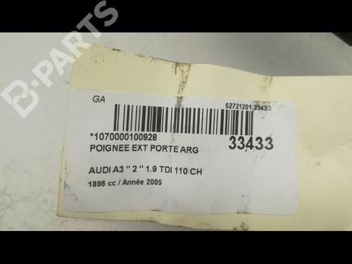 Rear left exterior door handle AUDI A3 Sportback (8PA) 1.9 TDI | BP9597232C130 