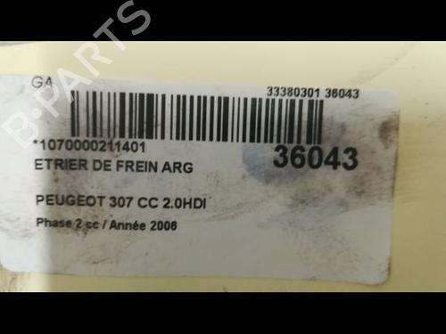 Left rear brake caliper PEUGEOT 307 CC (3B) 2.0 HDi 135 | BP14877821M107 