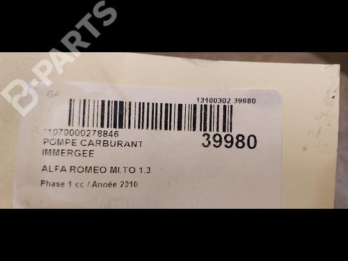 Fuel pump ALFA ROMEO MITO (955_) 1.3 MultiJet (955AXP1A, 955AYC1A) | BP9613847M76 