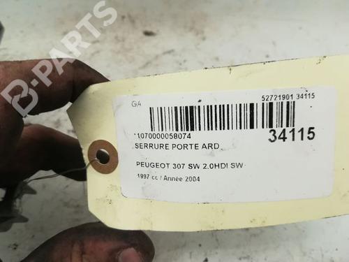 Rear right lock PEUGEOT 307 SW (3H) 2.0 HDI 110 | BP9594727C99