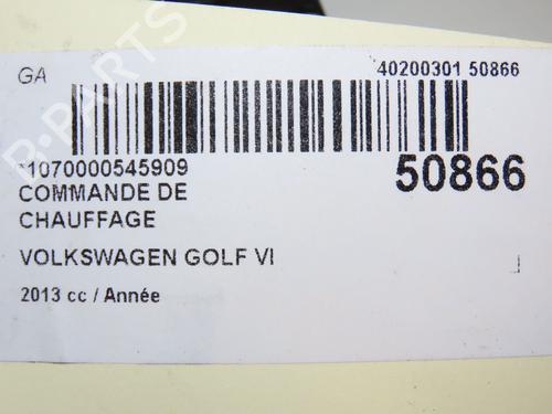 Climate control VW GOLF VI Variant (AJ5) 1.4 TSI | BP28801725I5 