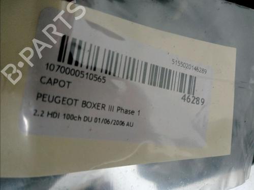 Motorkap PEUGEOT BOXER Van 2.2 HDi 100 (101 hp) 17527793