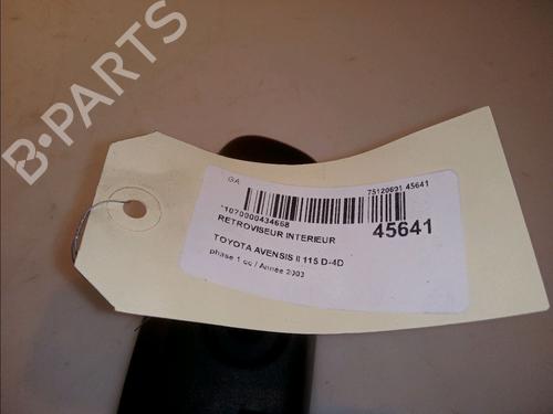 Used Rear mirror Rear mirror TOYOTA AVENSIS (_T25_) 2.0 D-4D (CDT250_, CDT250R) (116 hp) 13030997 13030997