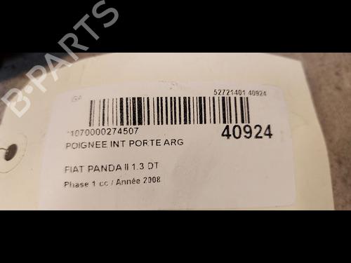 Used Rear left interior door handle FIAT PANDA (169_) 1.3 D Multijet (169.AXC1A) (70 hp) 9613391