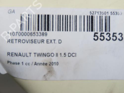 Bakspejl Højre RENAULT TWINGO II (CN0_) 1.5 dCi (CN0E) (64 hp) 32100481
