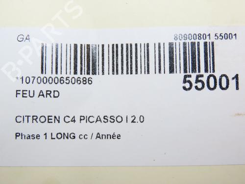 Used Right taillight CITROËN C4 Grand Picasso I (UA_) 2.0 HDi 150 (150 hp) 28832745