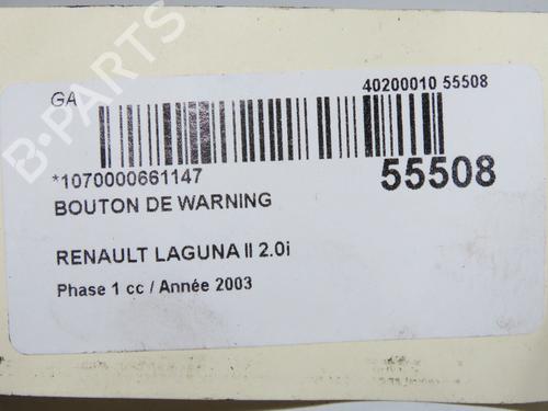 Warning switch RENAULT LAGUNA II (BG0/1_) 2.0 16V (BG00, BG0K, BG0P, BG0W) | BP33633908I22 - Image 4