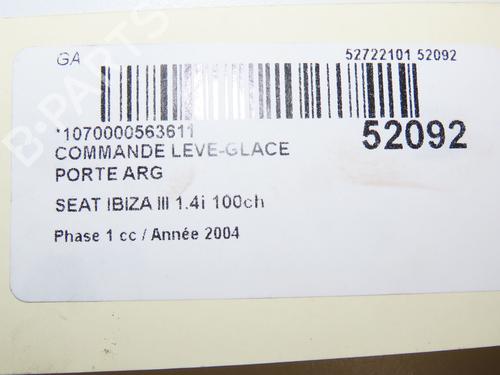 Used Left rear window switch SEAT IBIZA III (6L1) 1.4 16V (100 hp) 28832030