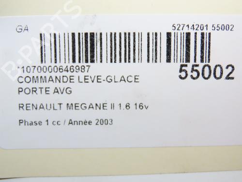 Left front window switch RENAULT MEGANE II (BM0/1_, CM0/1_) 1.6 16V (BM0C, CM0C) | BP28802065I27