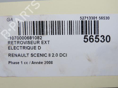 Used Right mirror RENAULT SCÉNIC II (JM0/1_) 2.0 dCi (JM1K) (150 hp) 32037945