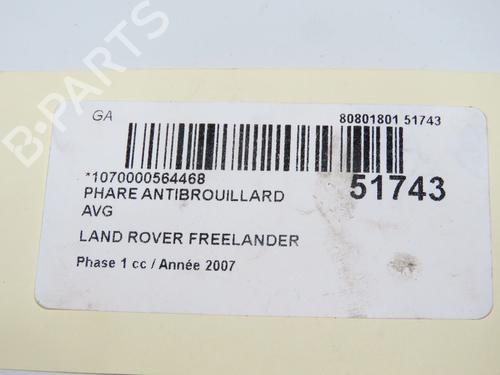 Venstre foran tåkelykt Venstre foran tåkelykt LAND ROVER FREELANDER 2 (L359) 2.2 TD4 4x4 (152 hp) 36958608 36958608