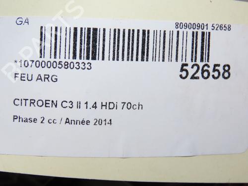 Used Left taillight CITROËN C3 II (SC_) 1.4 HDi 70 (SC8HZC, SC8HR0, SC8HP4) (68 hp) 28969639
