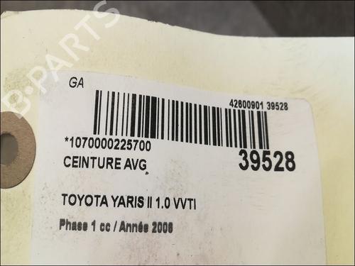 Used Front left seatbelt Front left seatbelt TOYOTA YARIS (_P9_) 1.0 VVT-i (KSP90_, KSP90R) (69 hp) 9607030 9607030