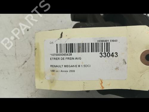Used Left front brake caliper RENAULT MEGANE III Hatchback (BZ0/1_, B3_) 1.5 dCi (106 hp) 14877974