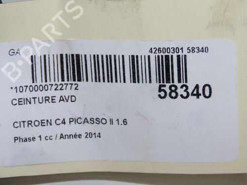 Front right seatbelt CITROËN C4 Picasso II 1.6 HDi / BlueHDi 115 | BP36395966I25  - Image 7