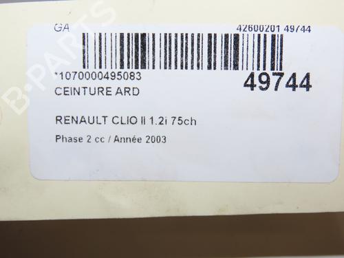 Gurtstraffer rechts hinten für RENAULT CLIO II (BB_, CB_) 1.2 16V (BB05, BB0W, BB11, BB27, BB2T, BB2U, BB2V, CB05,... (75 hp) 28830630