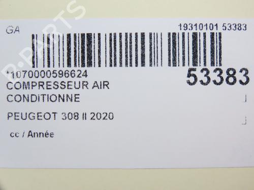 Compressor A/C PEUGEOT 308 II (LB_, LP_, LW_, LH_, L3_) 1.5 BlueHDI 100 (102 hp) 27372877