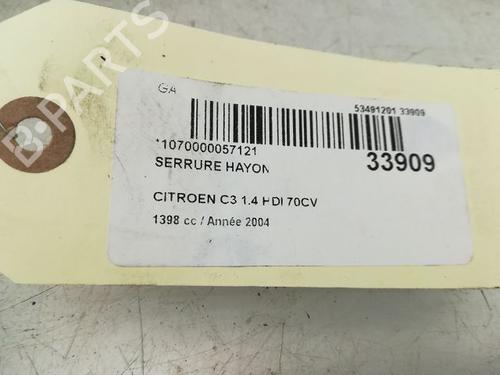 Used Tailgate lock CITROËN C3 I (FC_, FN_) 1.4 HDi (68 hp) 9594639