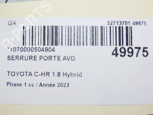 Front right lock TOYOTA C-HR (_X1_) 1.8 Hybrid (ZYX10_, ZYX11_, ZYX10R, ZYX11R) | BP28831575C97 
