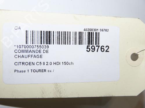 Climate control CITROËN C5 III Break (RW_) 2.0 HDi 150 / BlueHDi 150 (RWRHEJ, RWRHE8) | BP36545085I5 - Image 6
