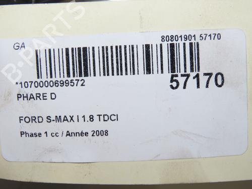 Højre forlygte FORD S-MAX (WA6) 1.8 TDCi (125 hp) 31912196