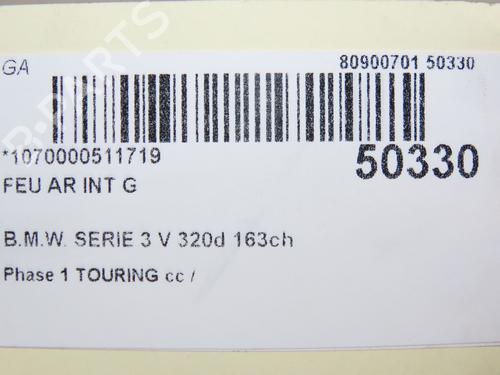 Used Left tailgate light BMW 3 Touring (E91) 320 d (163 hp) 28832608