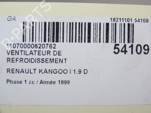 Used Radiator fan RENAULT KANGOO (KC0/1_) D 65 1.9 (KC0E, KC02, KC0J, KC0N) (64 hp) 28801462