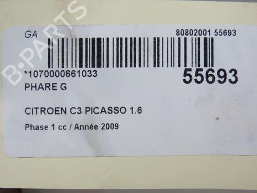 Left headlight CITROËN C3 Picasso (SH_) 1.6 HDi | BP30740802C28