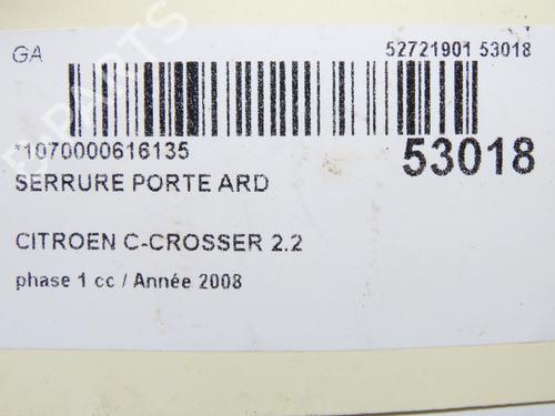 Used Rear right lock CITROËN C-CROSSER (VU_, VV_) 2.2 HDi (156 hp) 31120954