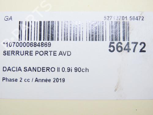 Used Front right lock Front right lock DACIA SANDERO II TCe 90 (B8M1, B8MA, B8AC) (90 hp) 32716228 32716228