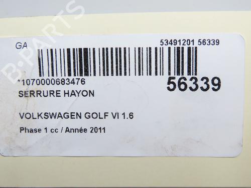 Tailgate lock VW GOLF VI (5K1) 1.6 TDI | BP32457556C101 