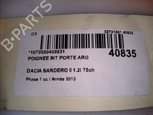 Used Rear left interior door handle DACIA SANDERO [2008-2026]  15742402