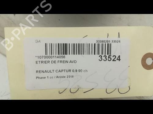 Used Right front brake caliper RENAULT CAPTUR I (J5_, H5_) 0.9 TCe 90 (90 hp) 14877173