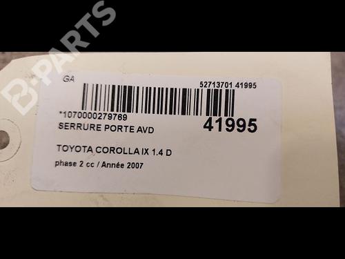 Front right lock TOYOTA COROLLA (_E12_) 1.4 D (NDE120_, NDE120R) | BP9614046C97 